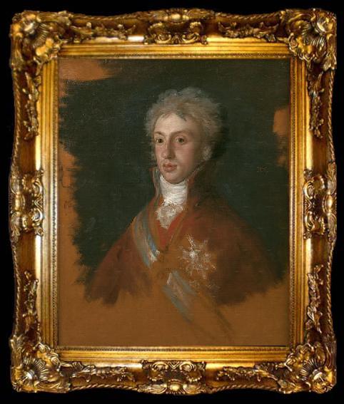 framed  Francisco de Goya Luis de Etruria yerno de Carlos IV, boceto preparatorio para La familia de Carlos IV, ta009-2